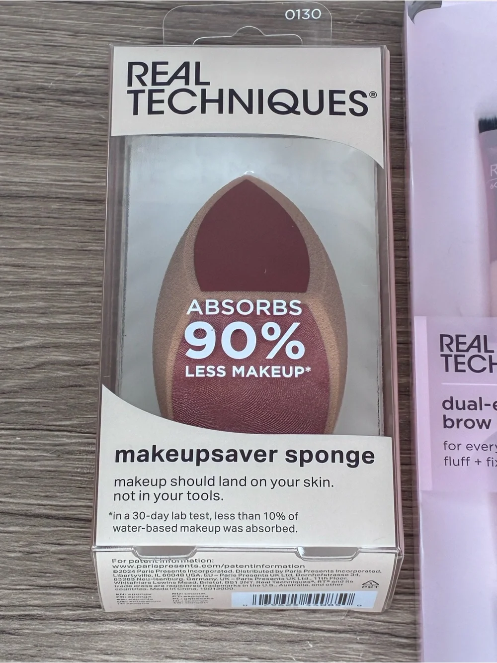 🐼 3/$25 NWT Real Techniques Pink Dual-Ended Brow Brush & MakeupSavior Sponge Set